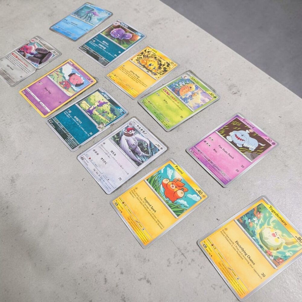 Pokemon TCG 11 Card Mixed Lot English Japanese Korean Suicune Joltik Snubbull